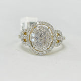 1CTW Pave Set Halo Diamond Engagement Ring