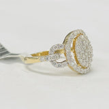 1CTW Pave Set Halo Diamond Engagement Ring