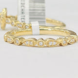 Simple Halo Yellow Gold Diamond Wedding Set