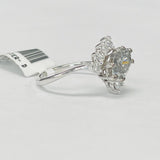 Salt And Pepper Modern Style Diamond Engagement Ring