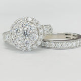 3 1/3CTW White Gold Diamond Composite Wedding Set