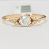 Floral Rose Gold Diamond Ring