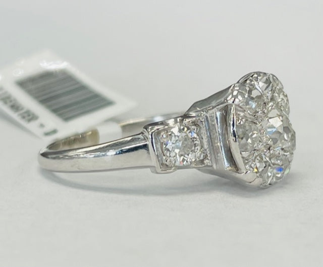 Mine Cut Vintage Halo Diamond RIng