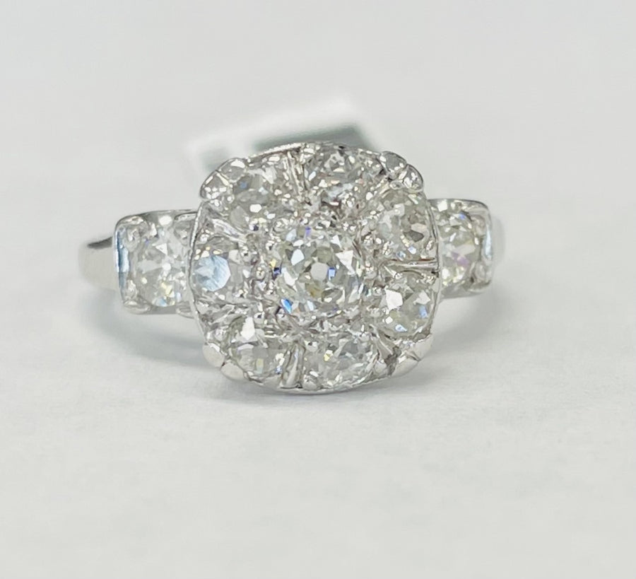 Mine Cut Vintage Halo Diamond RIng