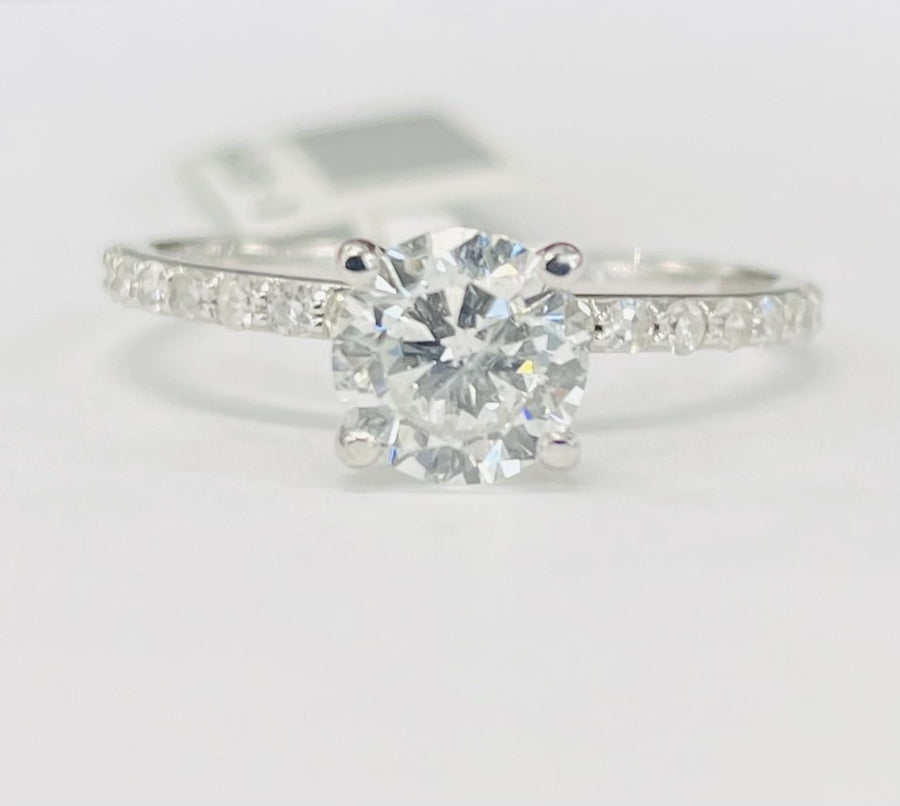 Hidden Halo 1 1/5CTW Diamond Engagement RIng