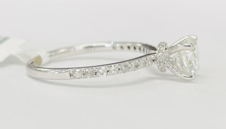 Hidden Halo 1 1/5CTW Diamond Engagement RIng