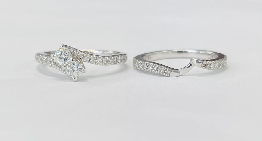 White Gold Ever Us Diamond Wedding Set