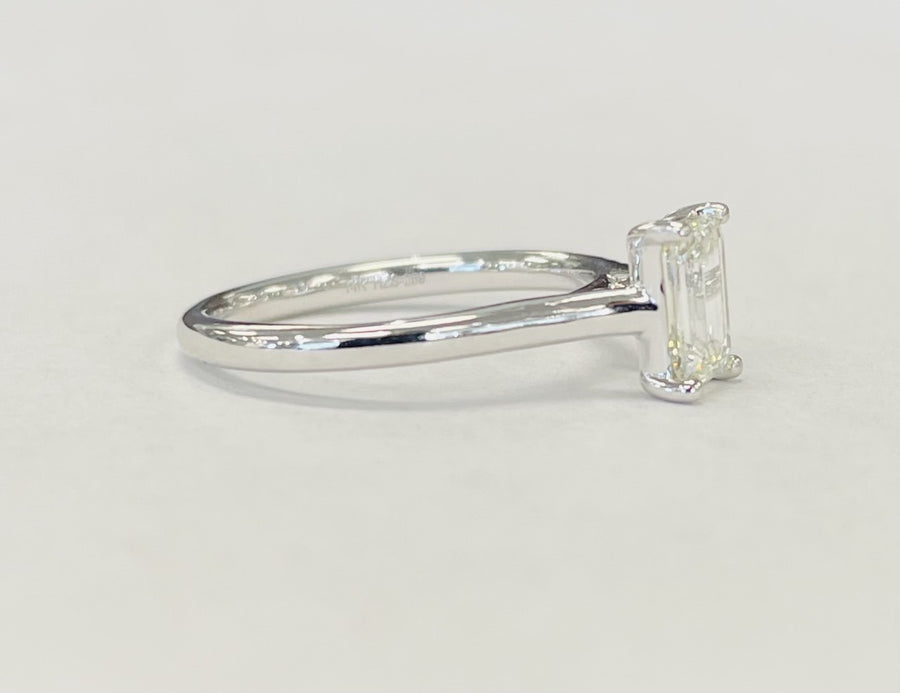 GIA Certified Emerald Cut Diamond Solitare