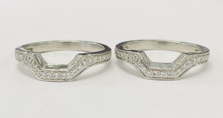 Platinum Sapphire And Diamond Wedding Set With GIA Certification