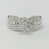 Moasic Set Modern Pave Diamond Ring