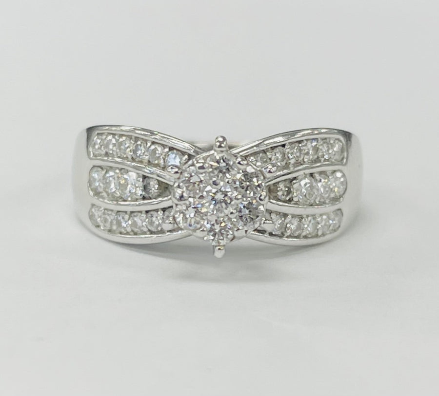 Moasic Set Modern Pave Diamond Ring