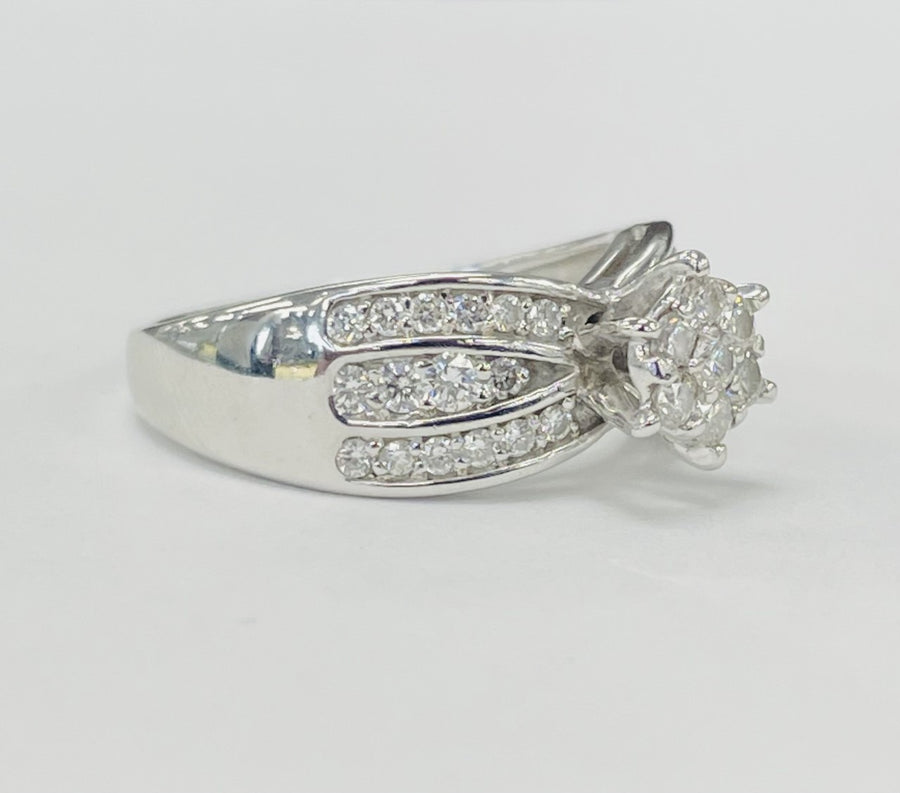 Moasic Set Modern Pave Diamond Ring