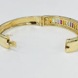 Yellow Gold LeVian Rainbow Multi-Gemstone Diamond Bangle