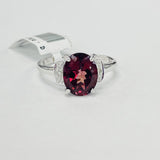 Vivid Rodlie Garnet An Diamond Ring