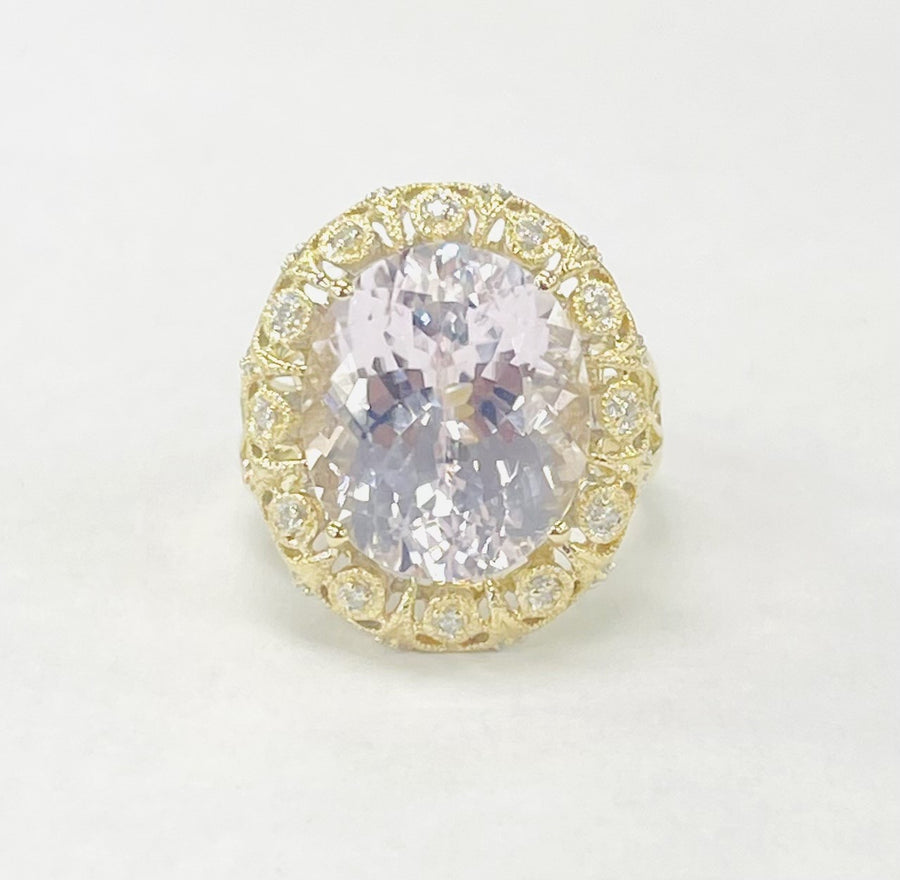 Vintage Inspired Massive Kunzite Statement Ring