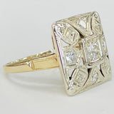 Two Toned Vintage Statement Ring