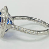 Estate: Tiffany & Co Soleste Platinum Halo Tanzanite Ring