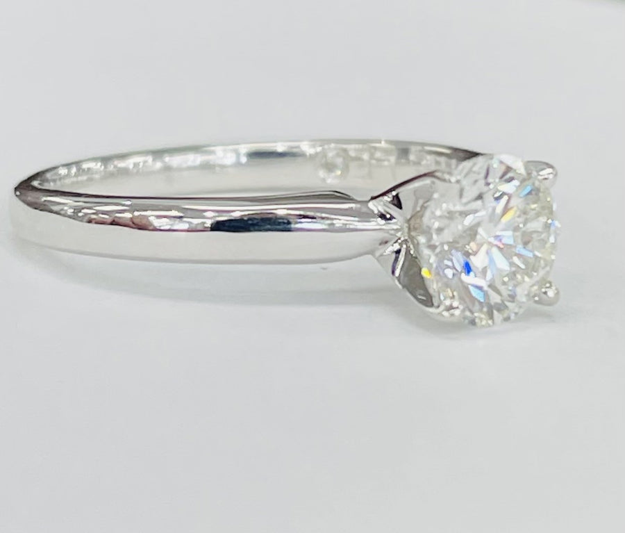 White Gold 1.01ct Leo Diamond Solitare Engagement Ring