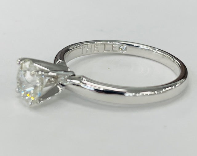 White Gold 1.01ct Leo Diamond Solitare Engagement Ring