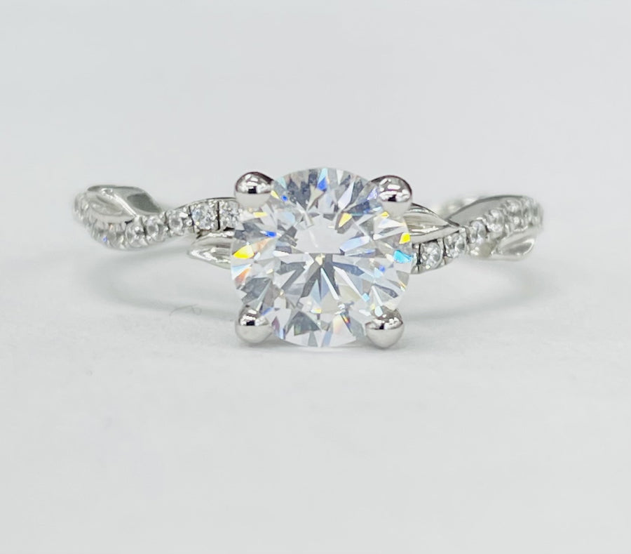 Romance - Classic Floral Twist Diamond Setting
