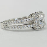 Romance - Modern Split Shank Halo Diamond Setting
