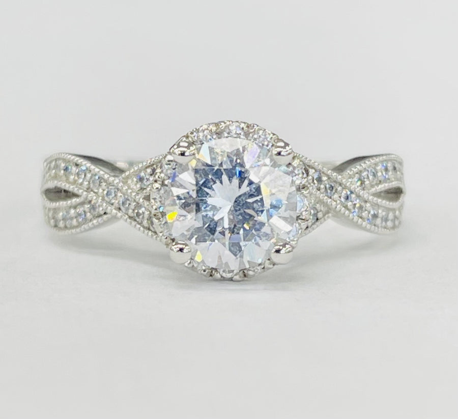 Romance - Woven Halo Diamond Setting