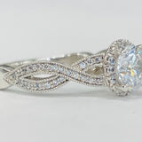 Romance - Woven Halo Diamond Setting