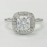 Romance - Classic Solitare Halo Pave Diamond Setting