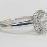 Romance - Classic Solitare Halo Pave Diamond Setting
