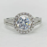 Romance - Modern Style Halo Split Shank Setting