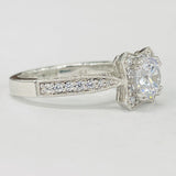 Romance - Vintage Inspired Detailed Halo Diamond Setting
