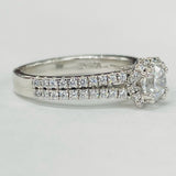 Romance - Split Shank Halo Pave Diamond Setting
