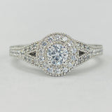 Romance - Vintage Inspired Split V Diamond Setting