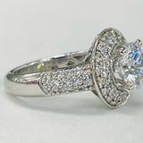 Romance - Large Pave Halo Diamond Setting