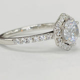 Noam Carver - Modern Geometric Halo Diamond Setting