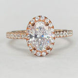 Noam Carver - Oval Halo Diamond Setting