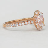 Noam Carver - Oval Halo Diamond Setting