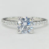 Noam Carver - Accented Tall Solitare Setting