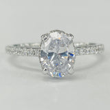 Noam Carver - Oval Hidden Halo Diamond Setting