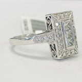 Vintage Diamond 1CTW Rectangle Ring