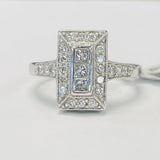 Vintage Diamond 1CTW Rectangle Ring