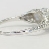 Simple Vintage Three Stone Filligree Diamond Ring