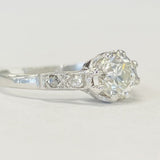 Vintage VVS2/H GIA Certified Platinum Ring