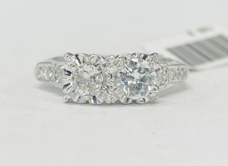 Vintage Two Stone Diamond Ring