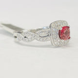 Pink Tourmaline Infinty And Halo Ring