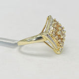Champagne and White Diamond Estate Cocktail Ring