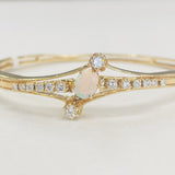 Vintage Opal And Diamond Bangle