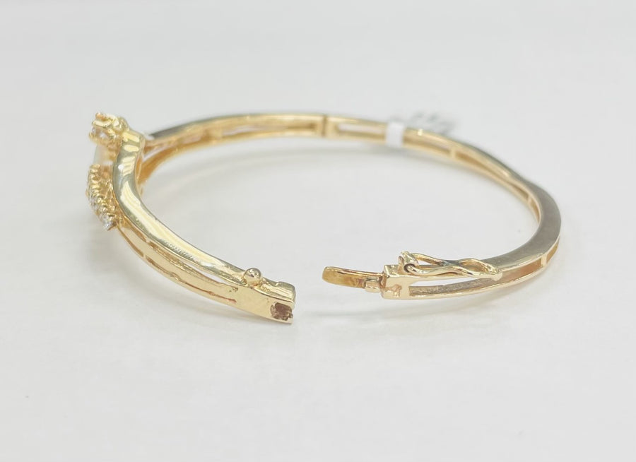 Vintage Opal And Diamond Bangle