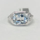 Vintage East West Aquamarine Ring