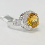 Massive 3 1/2CT Citrine Estate Statement Ring